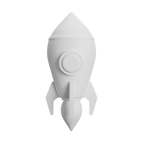 Pankart UX & Webdesign - 3D Icon - Clay - Rakete